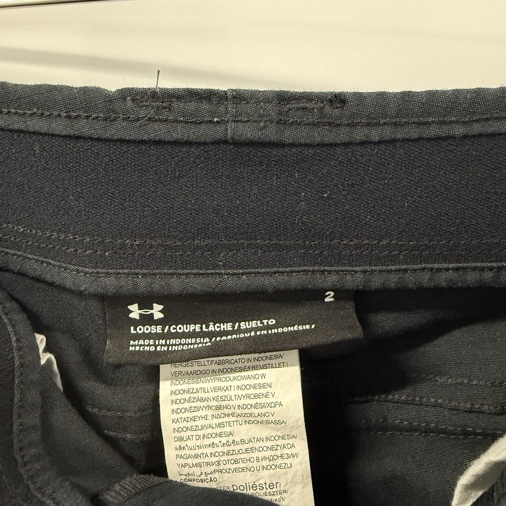 Under Armour Storm Womens Size 2 Black Tactical Cargo Pants Loose Ripstop - Picture 8 of 8